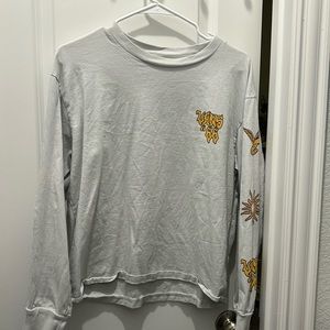 Vans cropped white long sleeve size M